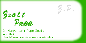 zsolt papp business card